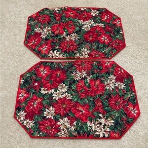 Festive Red and Green Holiday Placemats